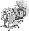 Bocznokanałowa pompa powietrza z płynną regulacją wydajności dp pracy kompresorowej; Rietschle.